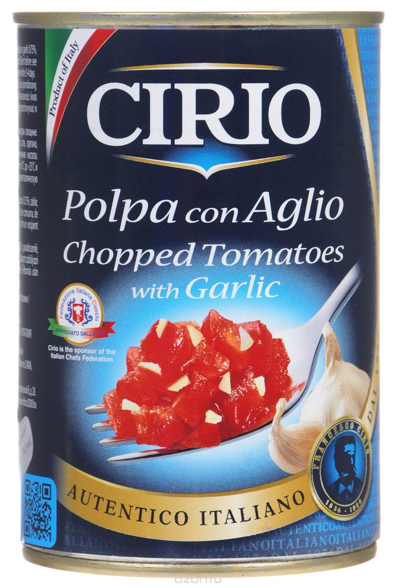 Cirio Chopped Tomatoes With Garlic     , 400 